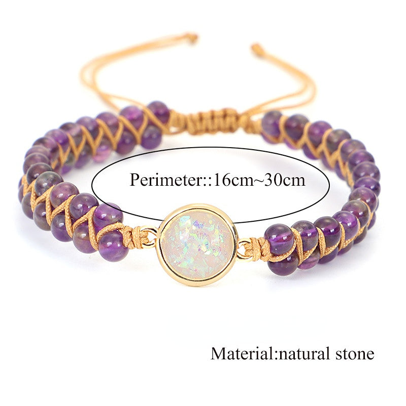 Wholesale Amethyst Opal Double Layer Yoga Bracelet